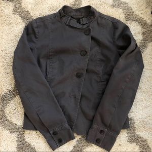 Gap gray moto blazer jacket 10